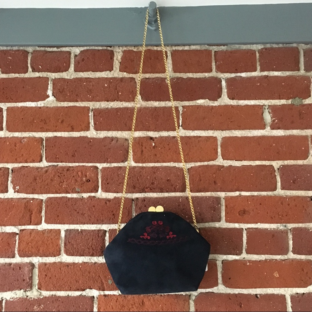 Vintage Olivenzo Battaglia x Baldinini Suede Purse